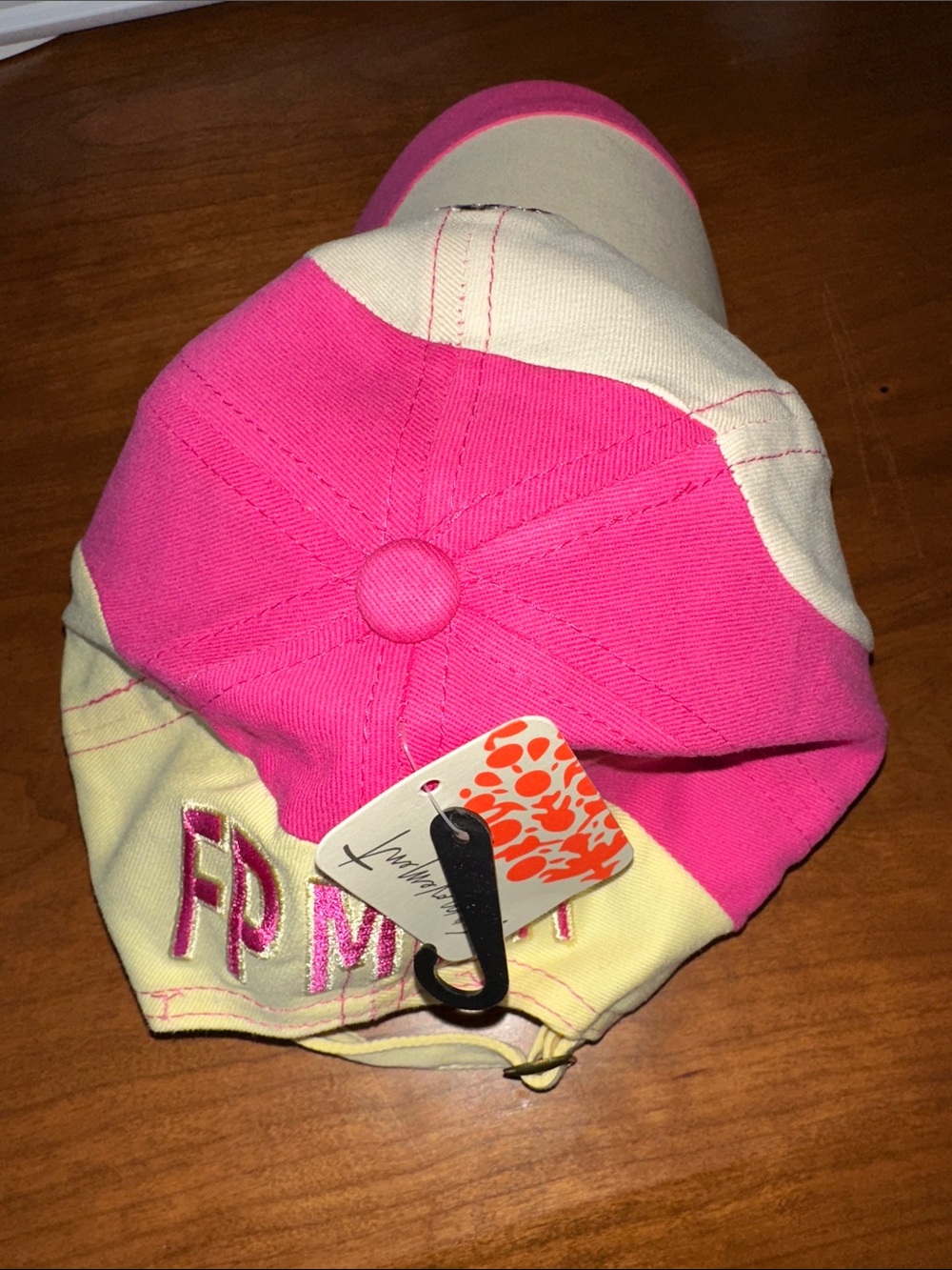 FP Movement Pink & Cream Rule The Court Baseball Cap with FP logo NWT - Picture 11 of 11